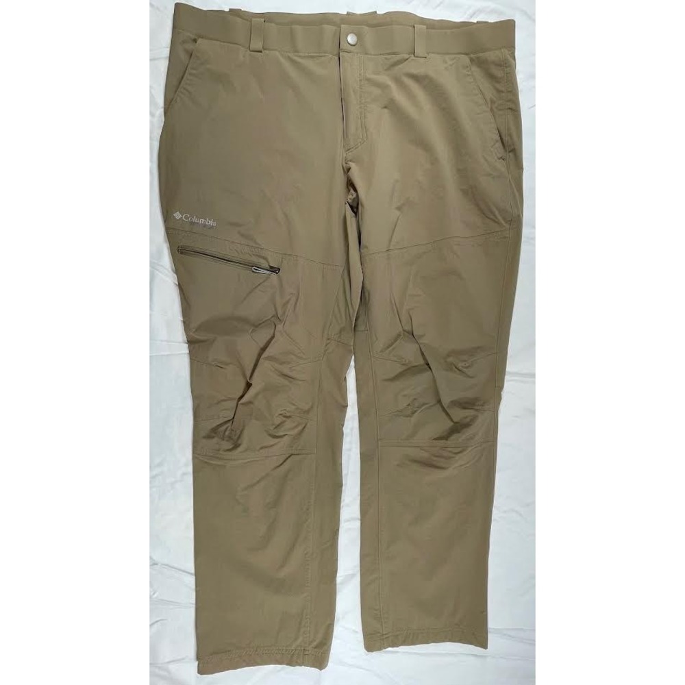 Columbia Titanium Men's 42 Brown Omni-Shade Nylon Performance Zip Pocket Pants